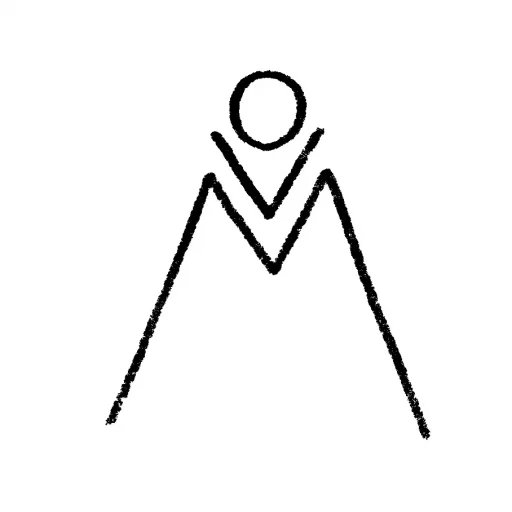 Logo Mo-bilier Menuisiere en Ariege noir et blanc Montagnes